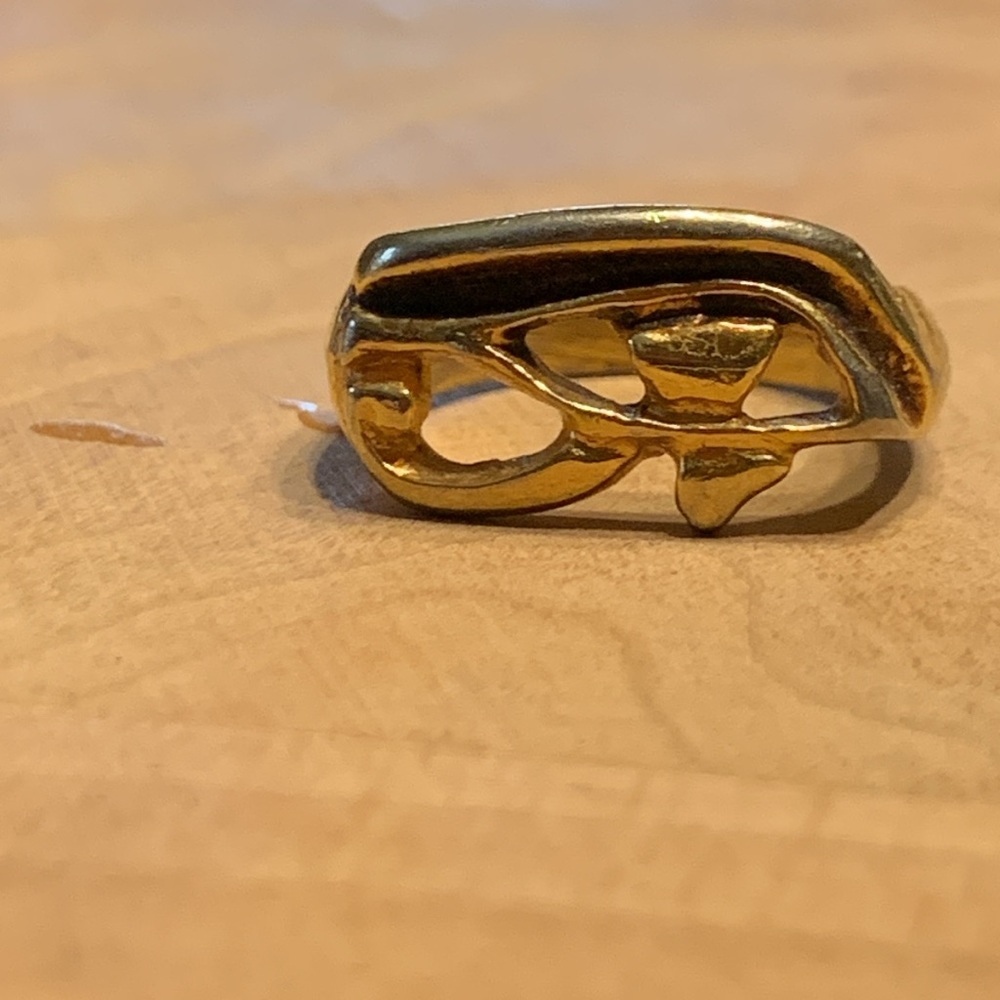 GOLD EYE OF HORUS EGYPTIAN PHAROAH RING ALVA MUSEUM REPRODUCTION